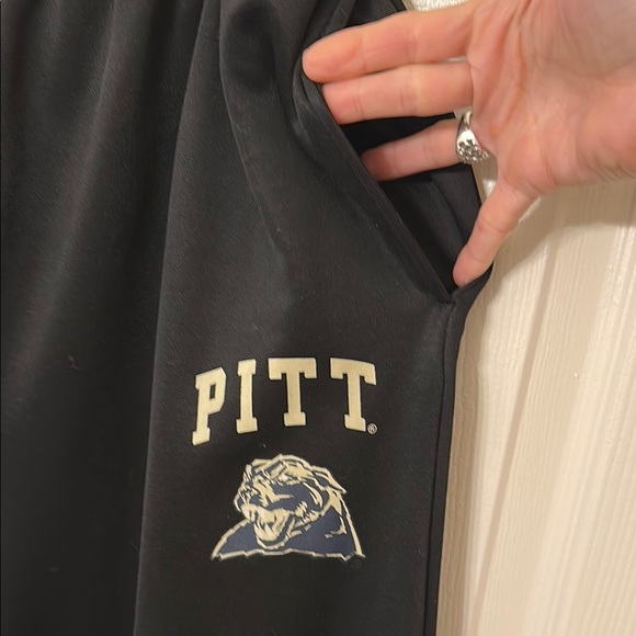 Pitt MENS Black Athletic Bottoms UNIVERSITY OF PITTSBURGH PANTHERS GOLD SZ XXL - Picture 4 of 5